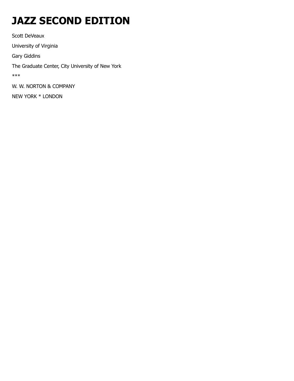 Preview page 2 of Jazz 2nd Edition By Scott DeVeaux, Gary Giddins
