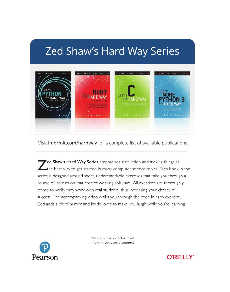 Preview page 2 of Learn Python the Hard Way 5th Edition By Zed Shaw