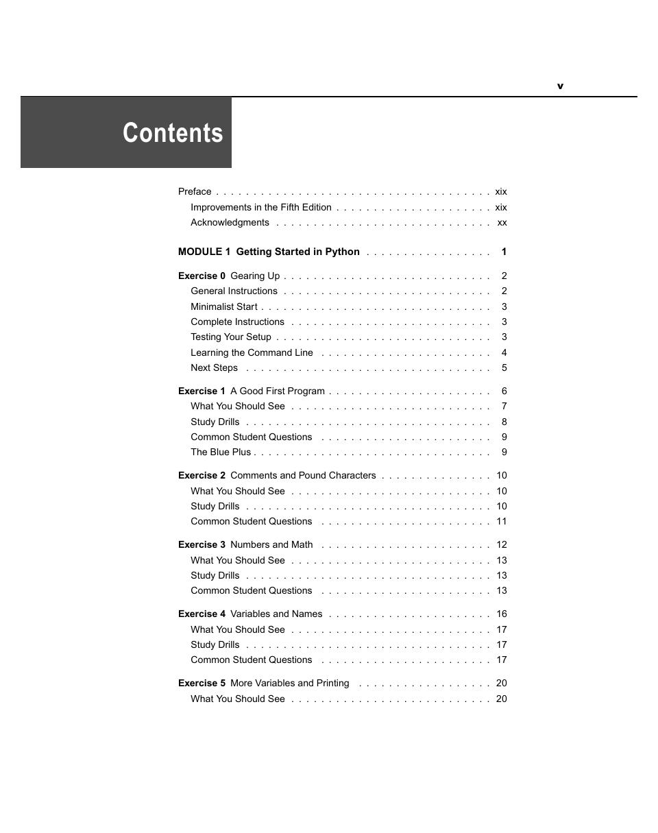 Preview page 5 of Learn Python the Hard Way 5th Edition By Zed Shaw