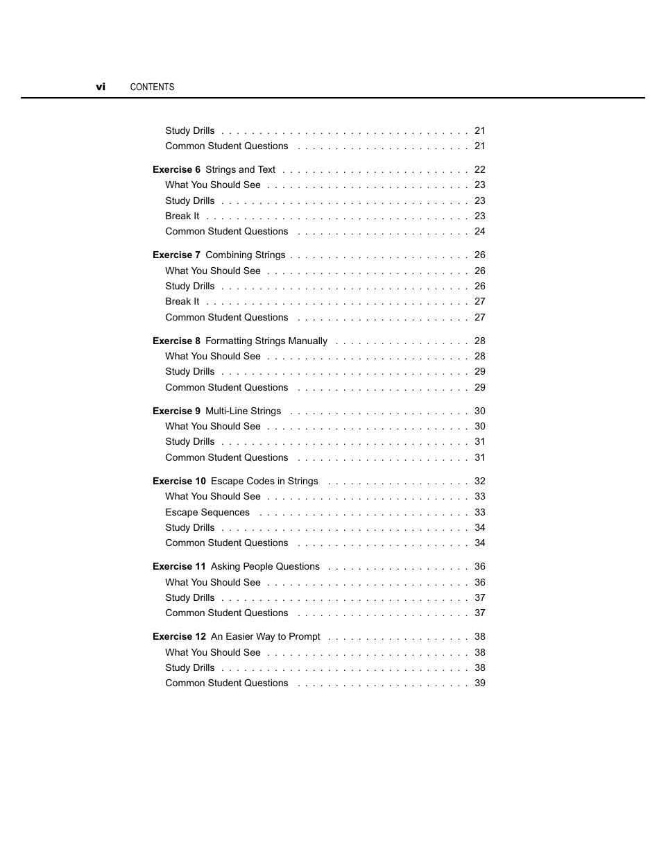Preview page 6 of Learn Python the Hard Way 5th Edition By Zed Shaw