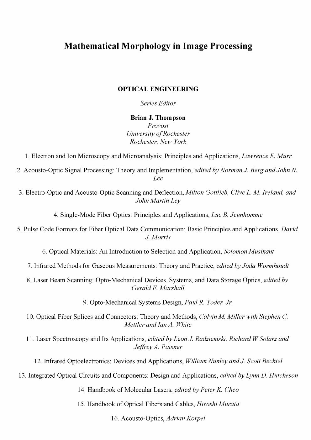Preview page 2 of Mathematical Morphology in Image Processing 1st Edition By Edward Dougherty