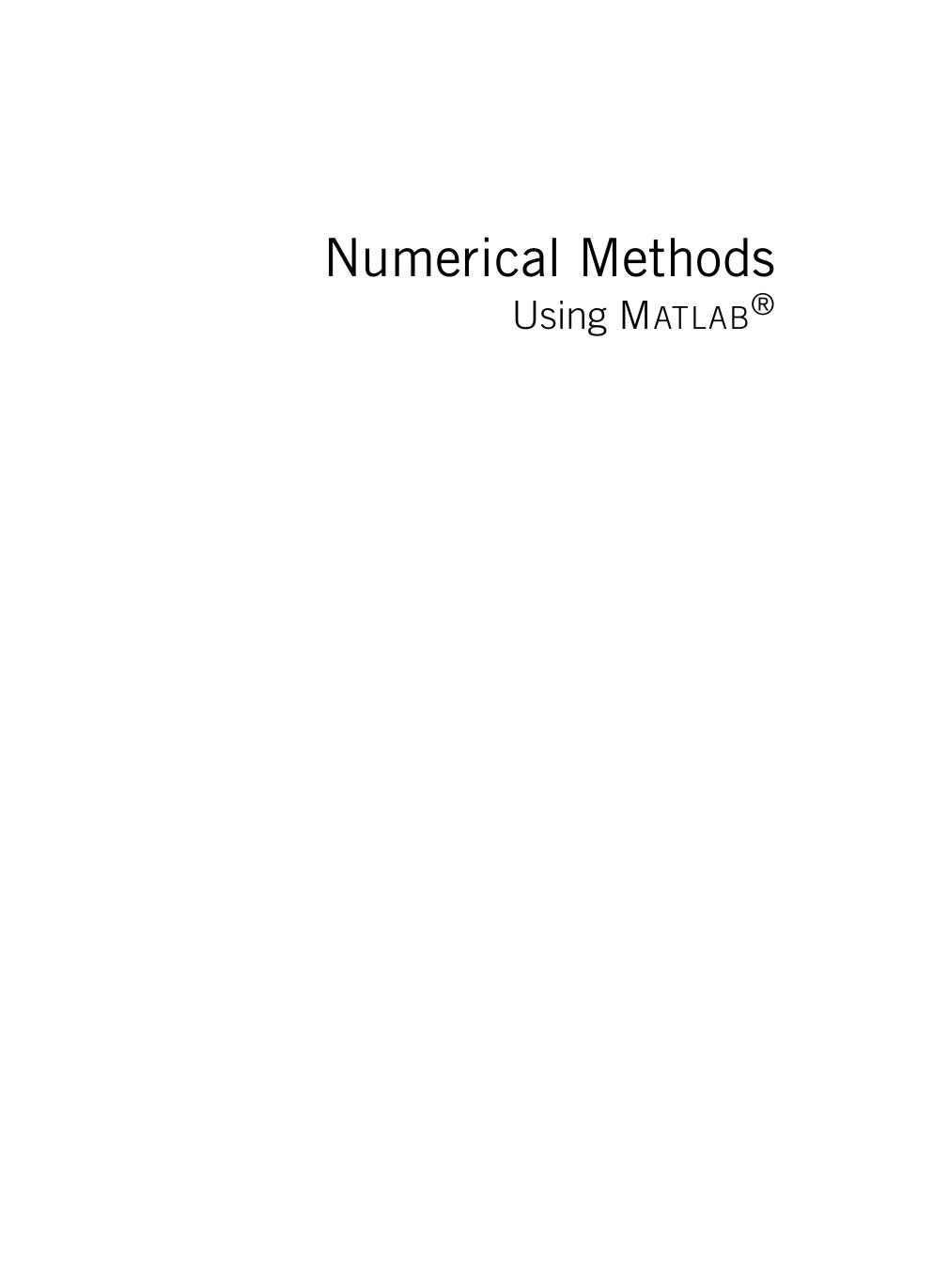 Preview page 2 of Numerical Methods Using MATLAB 4th Edition By George Lindfield, John Penny