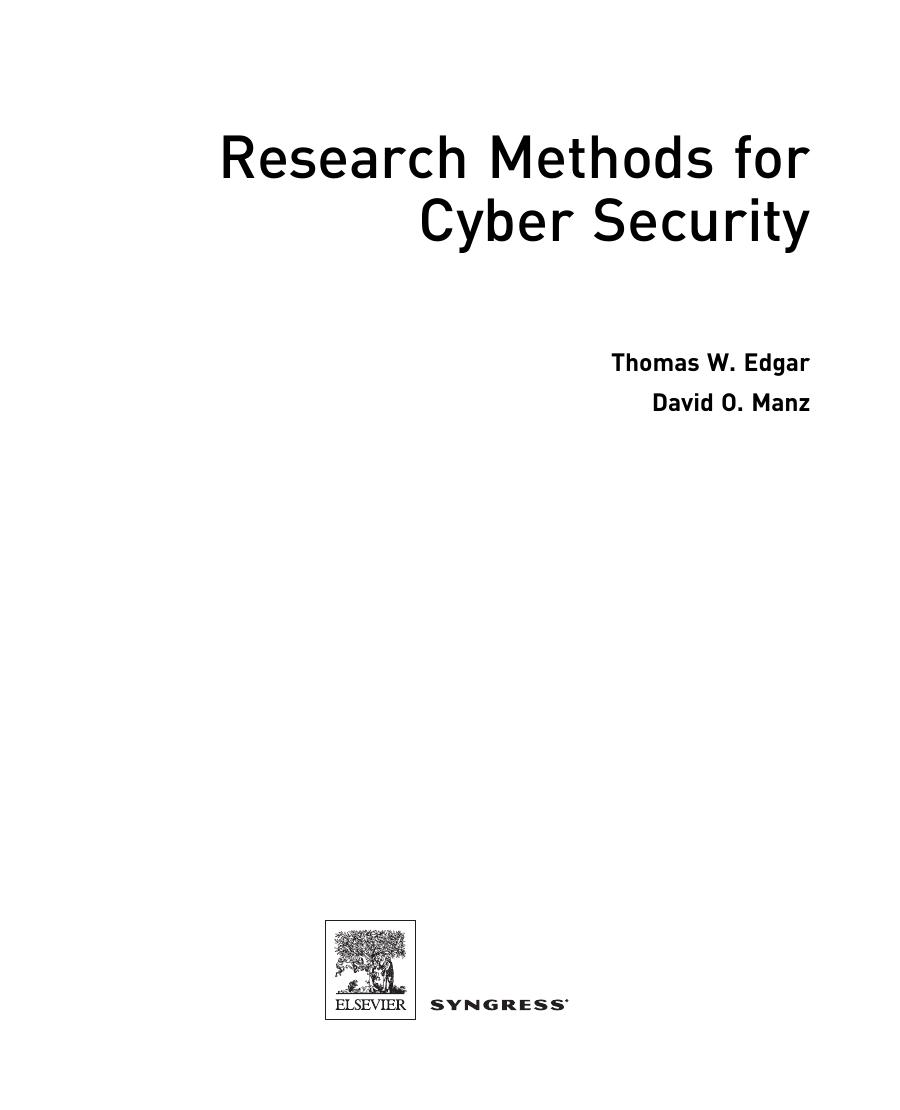 Preview page 3 of Research Methods for Cyber Security 1st Edition By Thomas Edgar, David Manz