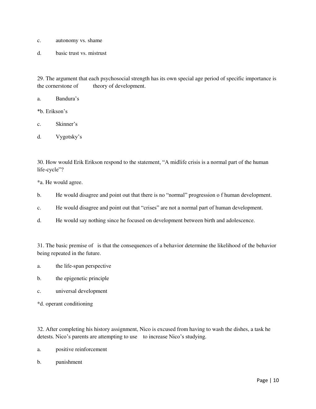 Preview page 10 of Test Bank for Human Development: A Life -Span View 8th Edition by Robert Kail & John Cavanaugh All Chapters 1 -16