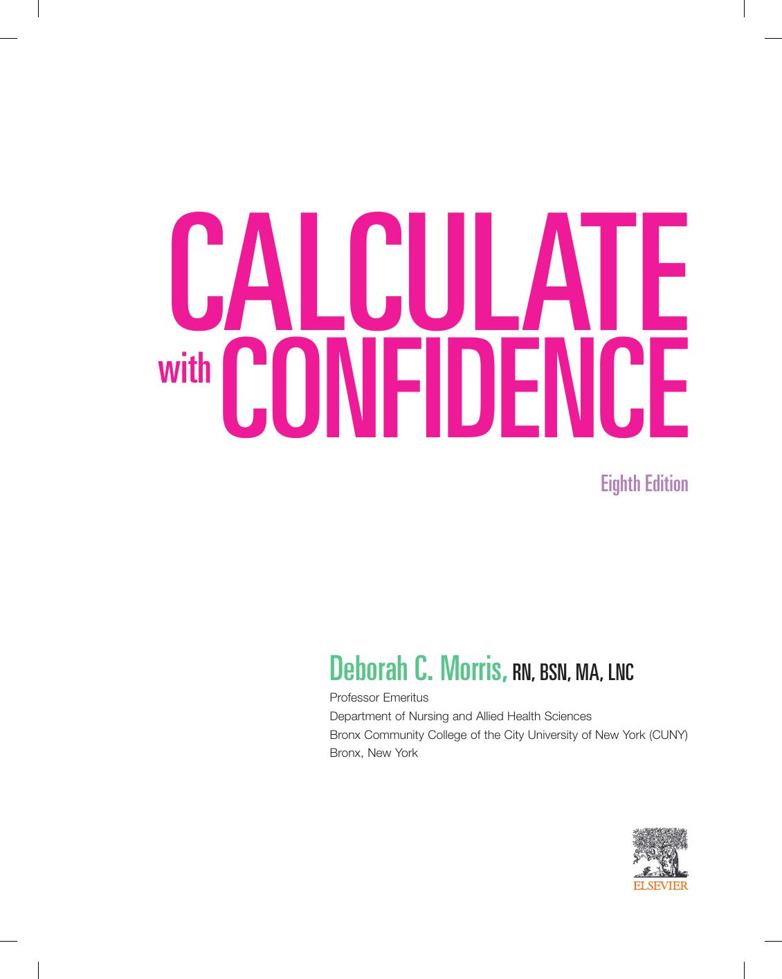 Preview page 3 of Calculate with Confidence 8th Editio By Deborah Morris