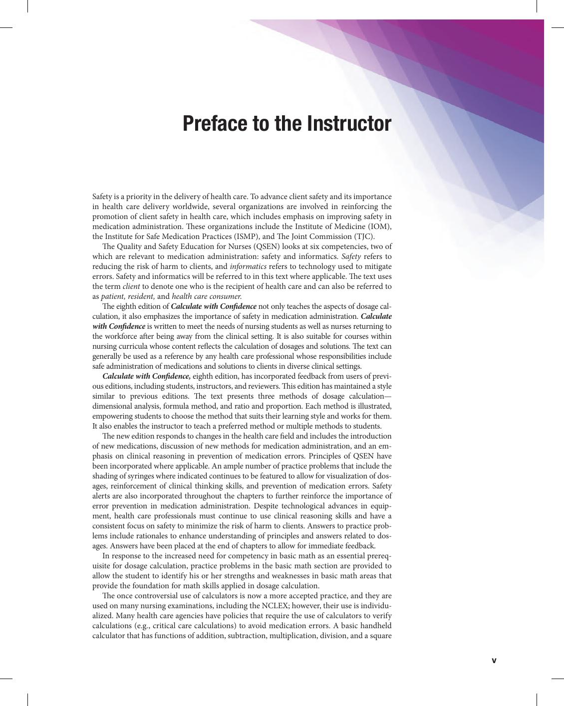 Preview page 7 of Calculate with Confidence 8th Editio By Deborah Morris