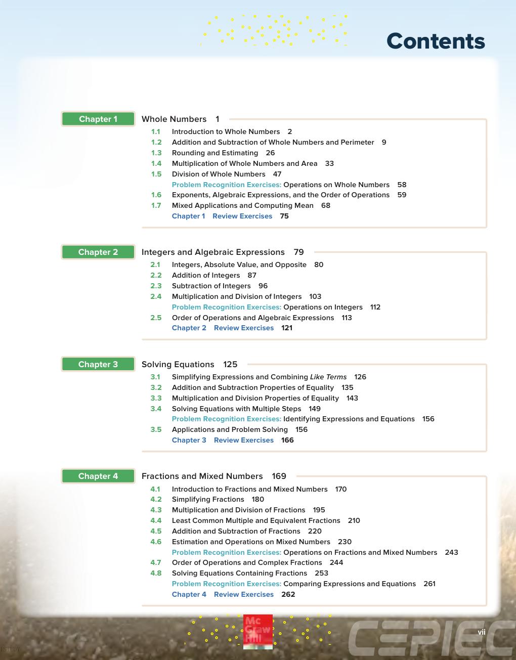 Preview page 8 of Developmental Mathematics Prealgebra, Beginning Algebra, & Intermediate Algebra 2nd Edition By Julie Miller