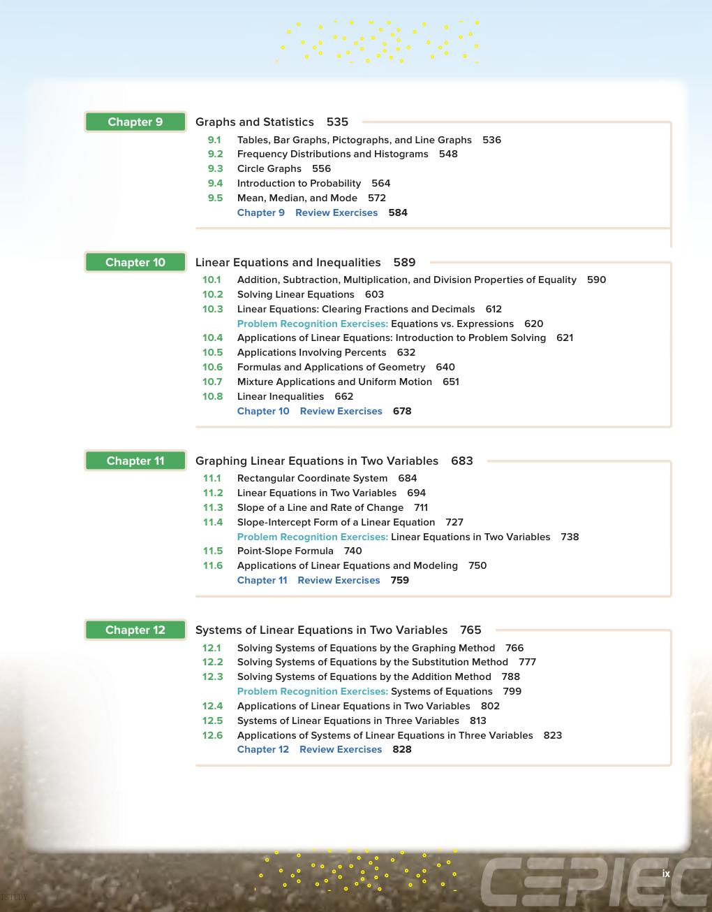 Preview page 10 of Developmental Mathematics Prealgebra, Beginning Algebra, & Intermediate Algebra 2nd Edition By Julie Miller