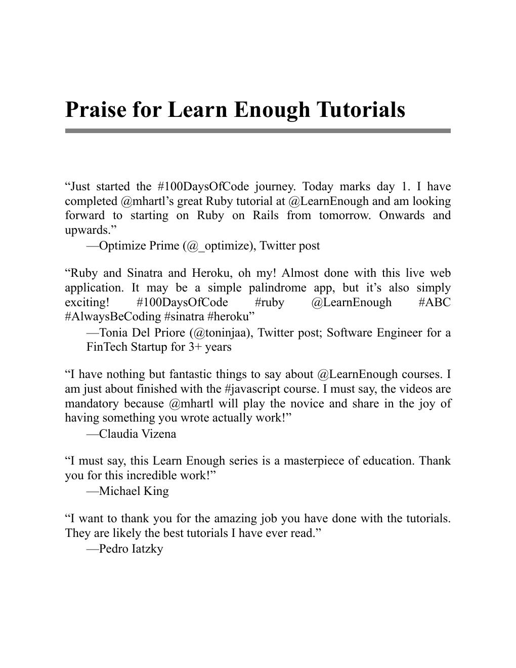 Preview page 4 of Learn Enough Python to Be Dangerous Software Development, Flask Web Apps, and Beginning Data Science with Python 1st Edi