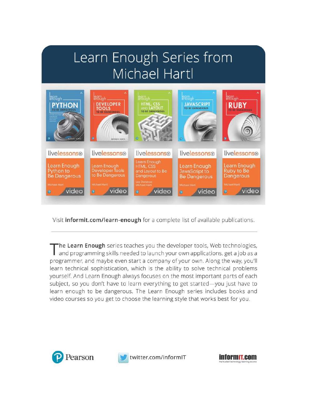 Preview page 6 of Learn Enough Python to Be Dangerous Software Development, Flask Web Apps, and Beginning Data Science with Python 1st Edi