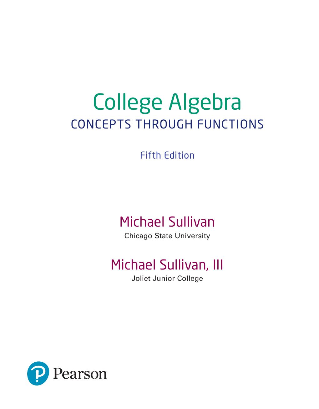 Preview page 3 of College Algebra Concepts Through Functions 5th Edition By Michael Sullivan  Michael Sullivan III