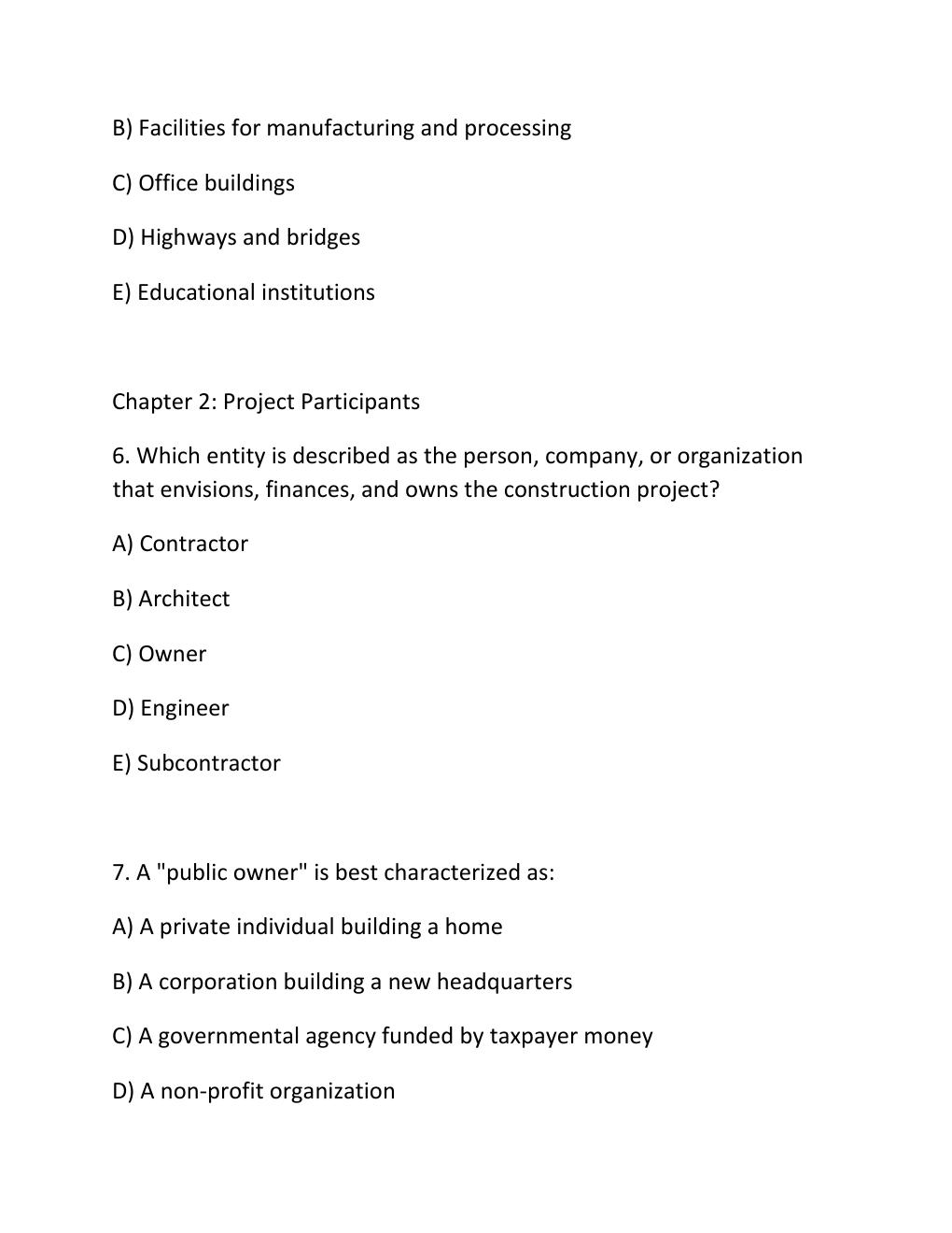 Preview page 3 of Instructor's manual for construction project management, 5th edition (gould & joyce, 2022)