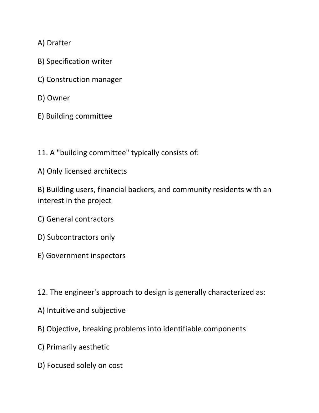 Preview page 5 of Instructor's manual for construction project management, 5th edition (gould & joyce, 2022)