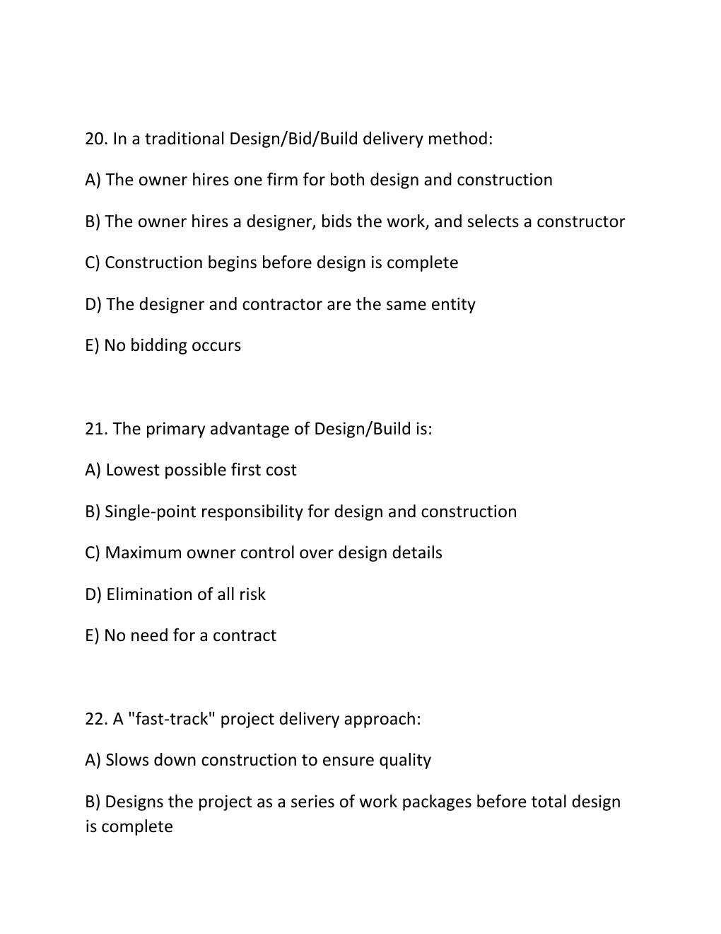 Preview page 9 of Instructor's manual for construction project management, 5th edition (gould & joyce, 2022)