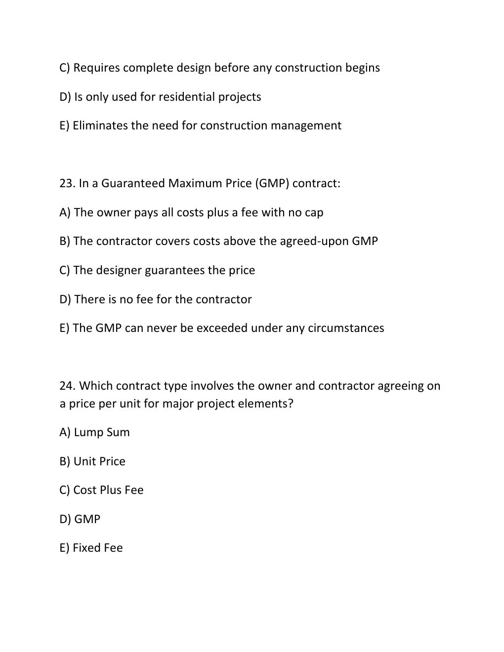 Preview page 10 of Instructor's manual for construction project management, 5th edition (gould & joyce, 2022)