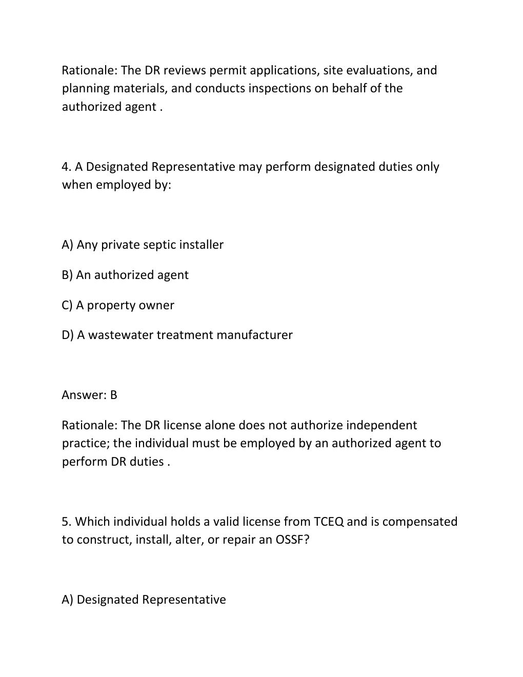 Preview page 3 of Texas ossf designated representative exam prep 2026