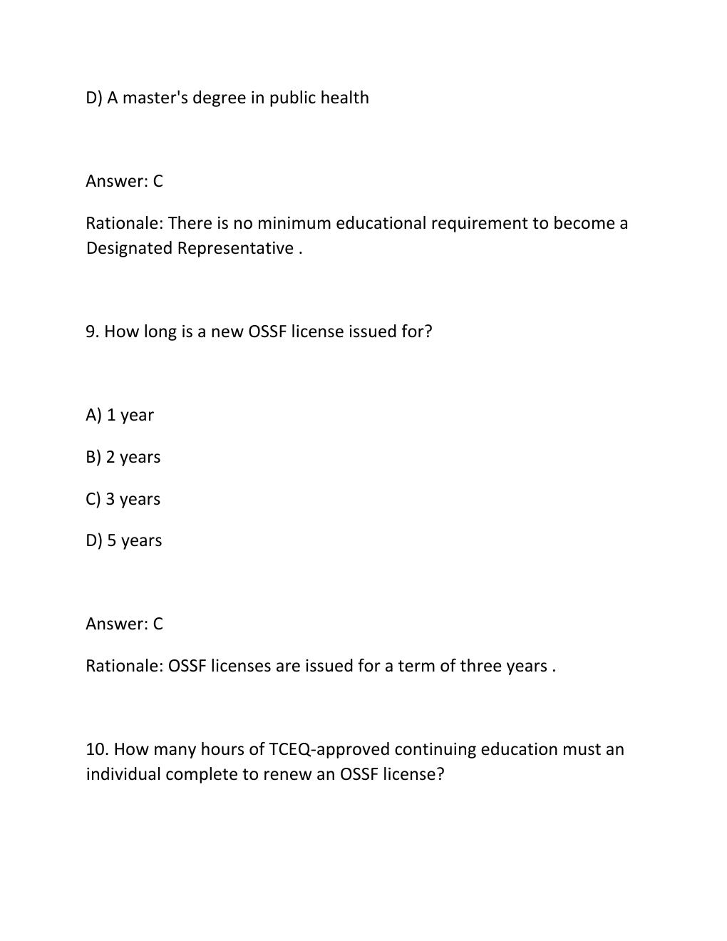 Preview page 6 of Texas ossf designated representative exam prep 2026