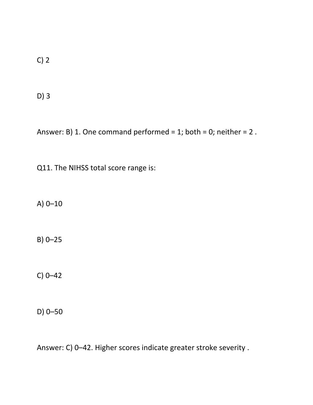 Preview page 8 of Nih stroke scale (nihss) group a patient 1-6 verified answers & certification guide ..