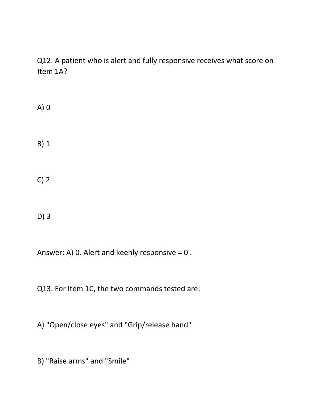 Preview page 9 of Nih stroke scale (nihss) group a patient 1-6 verified answers & certification guide ..
