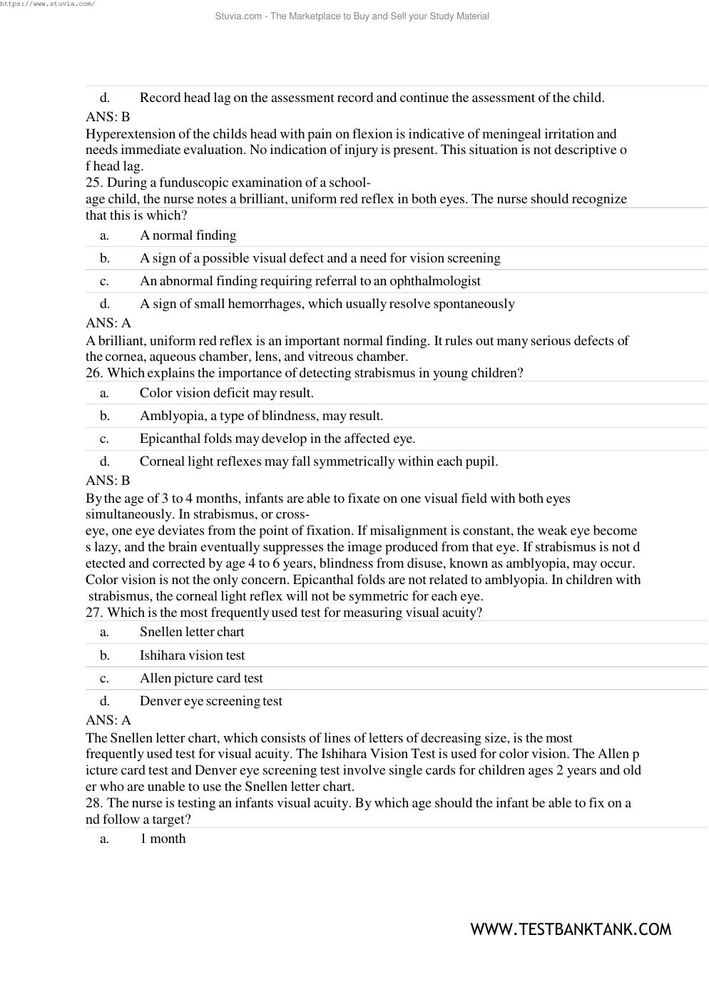 Preview page 9 of Test Bank For Pediatric Primary Care: Practice Guidelines for Nurses: Practice Guidelines for Nurses 5th Edition by Beth