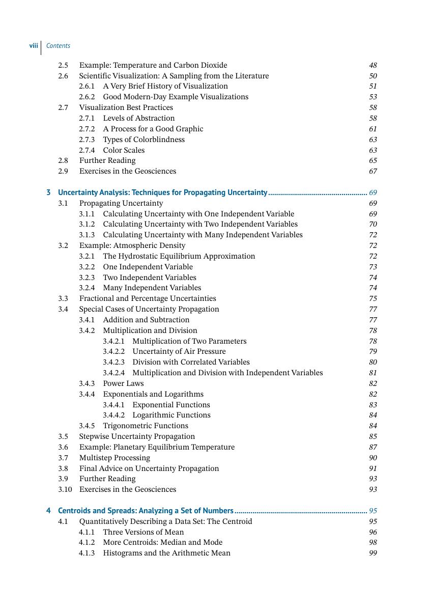 Preview page 10 of Data Analysis for the Geosciences Essentials of Uncertainty Comparison and Visualization 1st Edition By Michael Liemohn