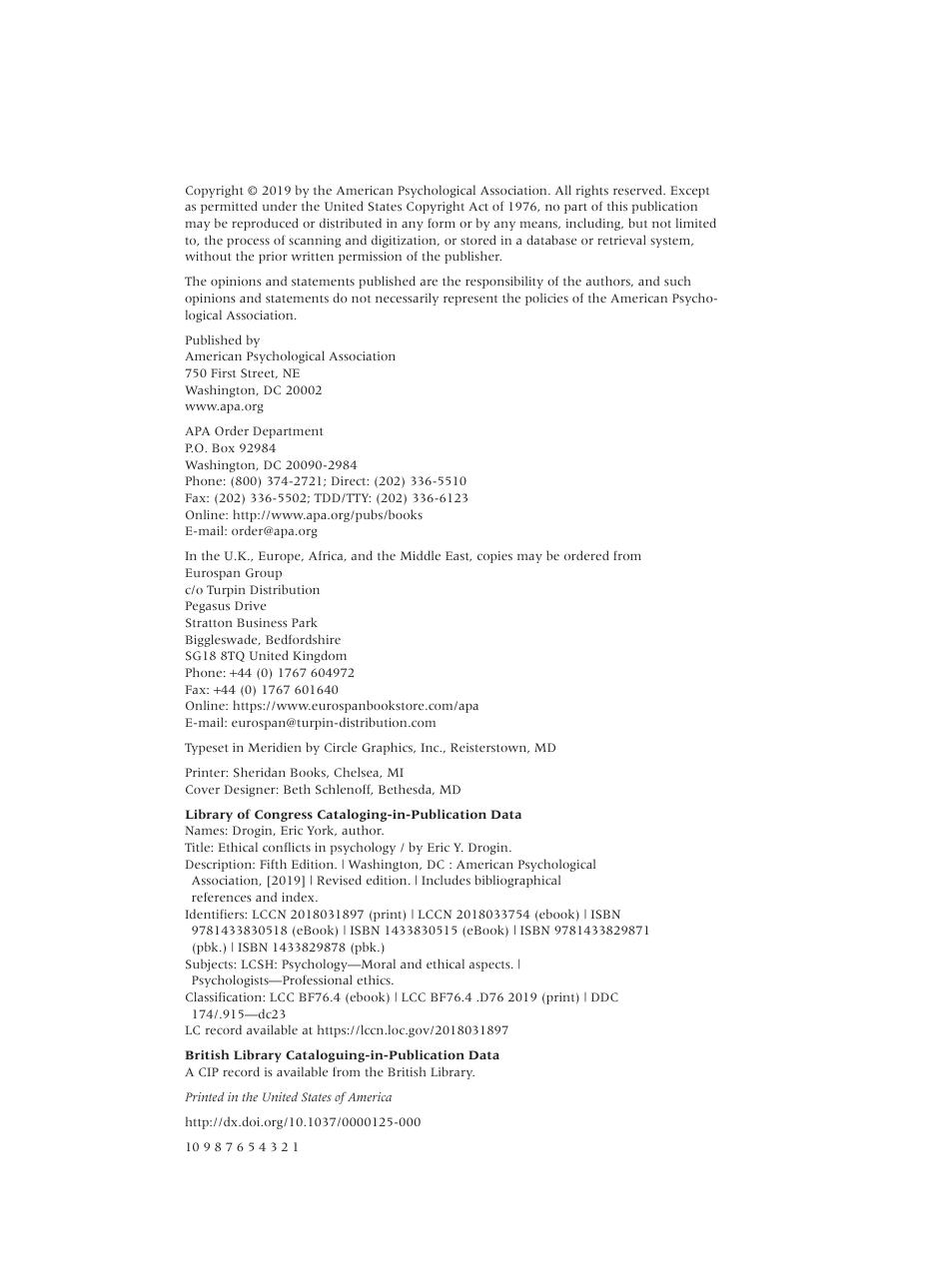 Preview page 5 of Ethical Conflicts in Psychology 5th Edition By Eric York Drogin