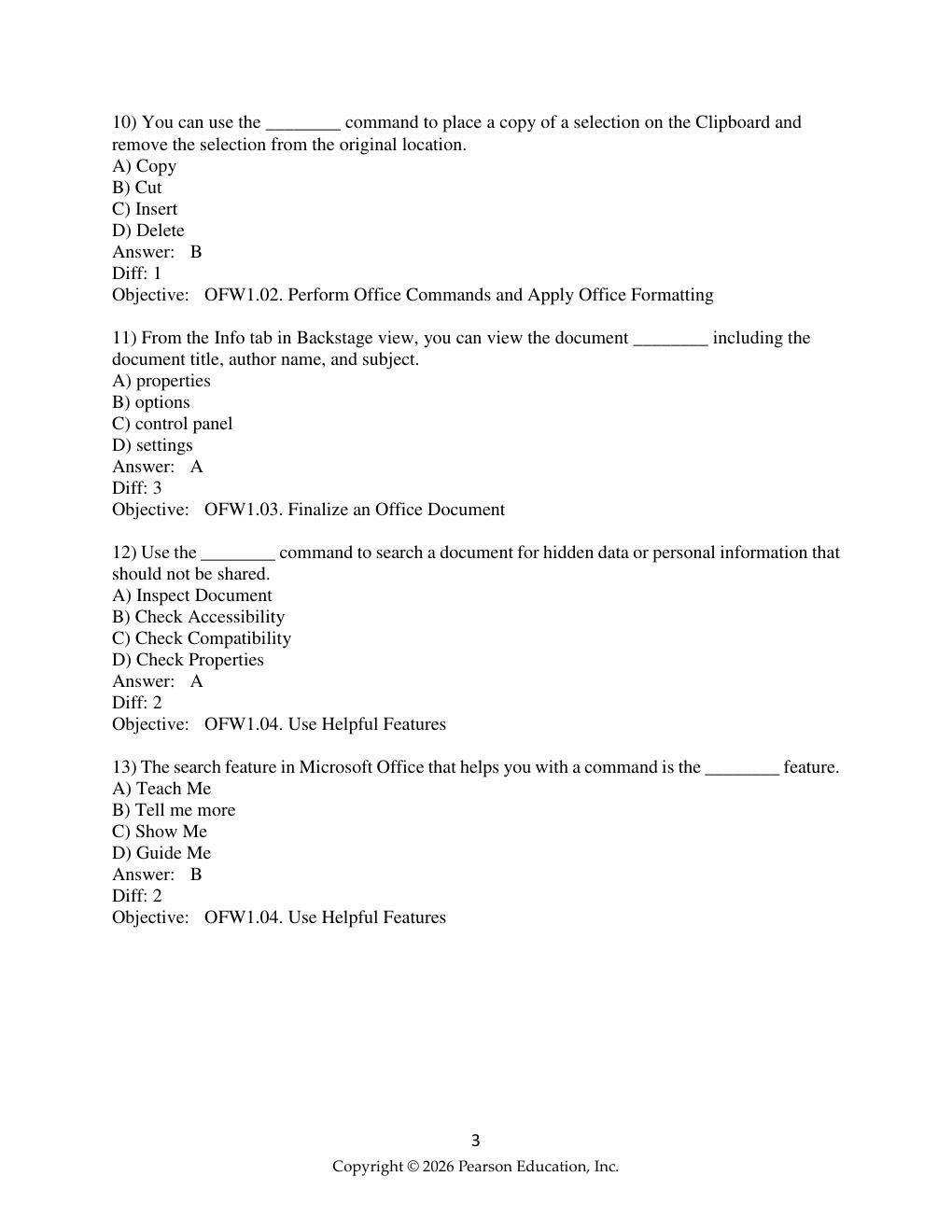 Preview page 3 of Test Bank For  GO! Microsoft 365: Access 2025 (Gaskin)  Chapter 1-10