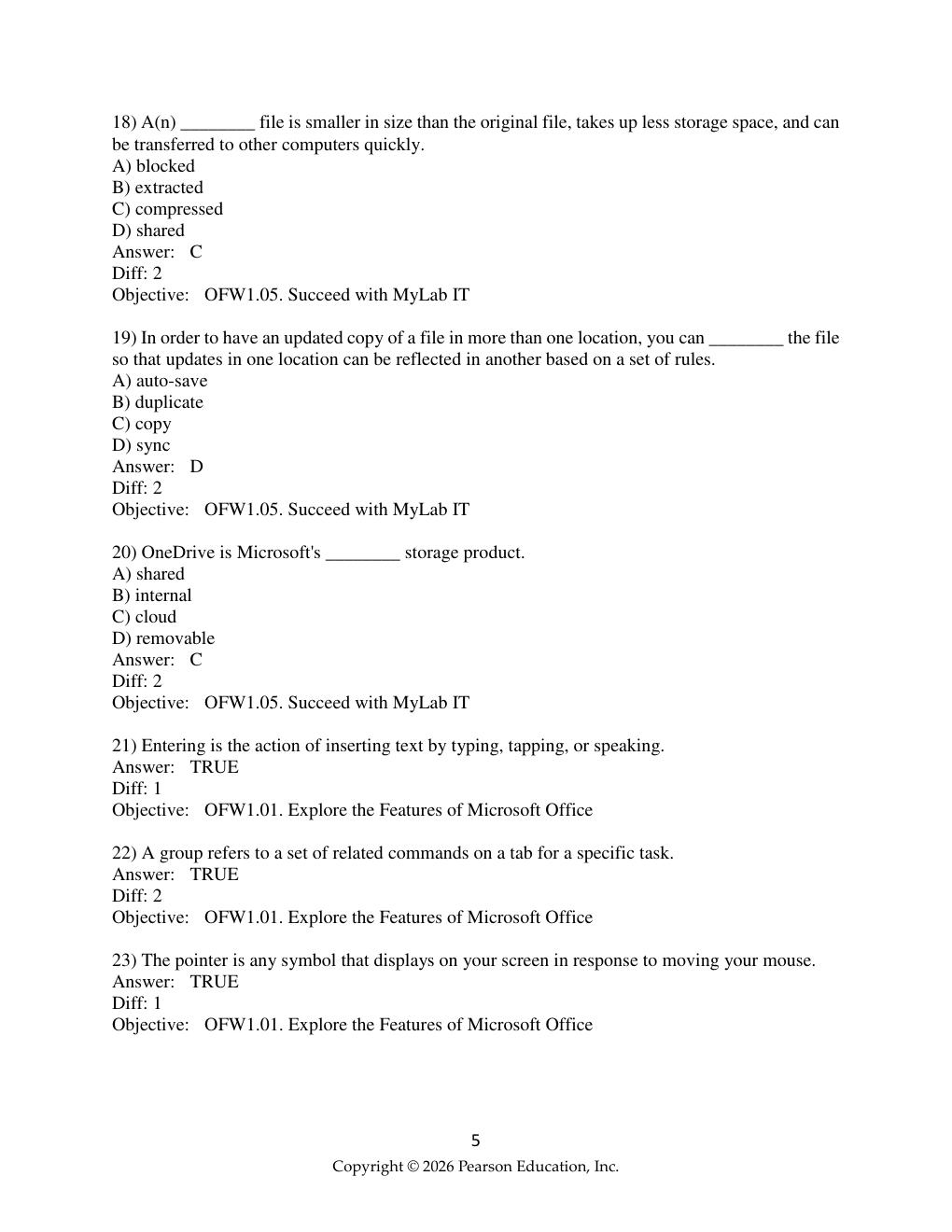 Preview page 5 of Test Bank For  GO! Microsoft 365: Access 2025 (Gaskin)  Chapter 1-10