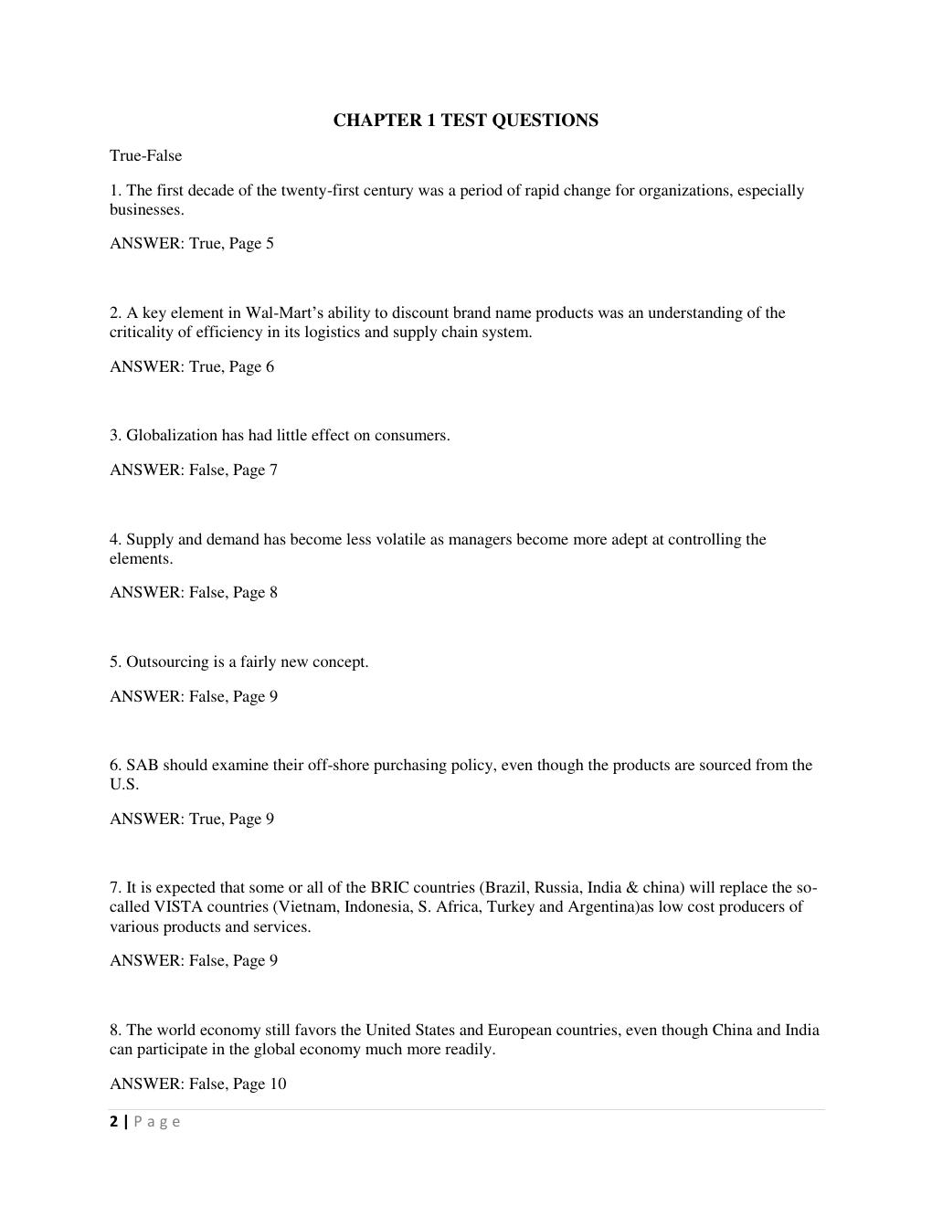 Preview page 2 of Solution Manual for Supply Chain Management: A Logistics Perspective 11th Edition by C. Langley, Robert Novack, Brian Gi