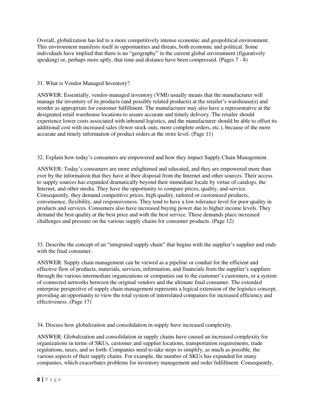 Preview page 8 of Solution Manual for Supply Chain Management: A Logistics Perspective 11th Edition by C. Langley, Robert Novack, Brian Gi