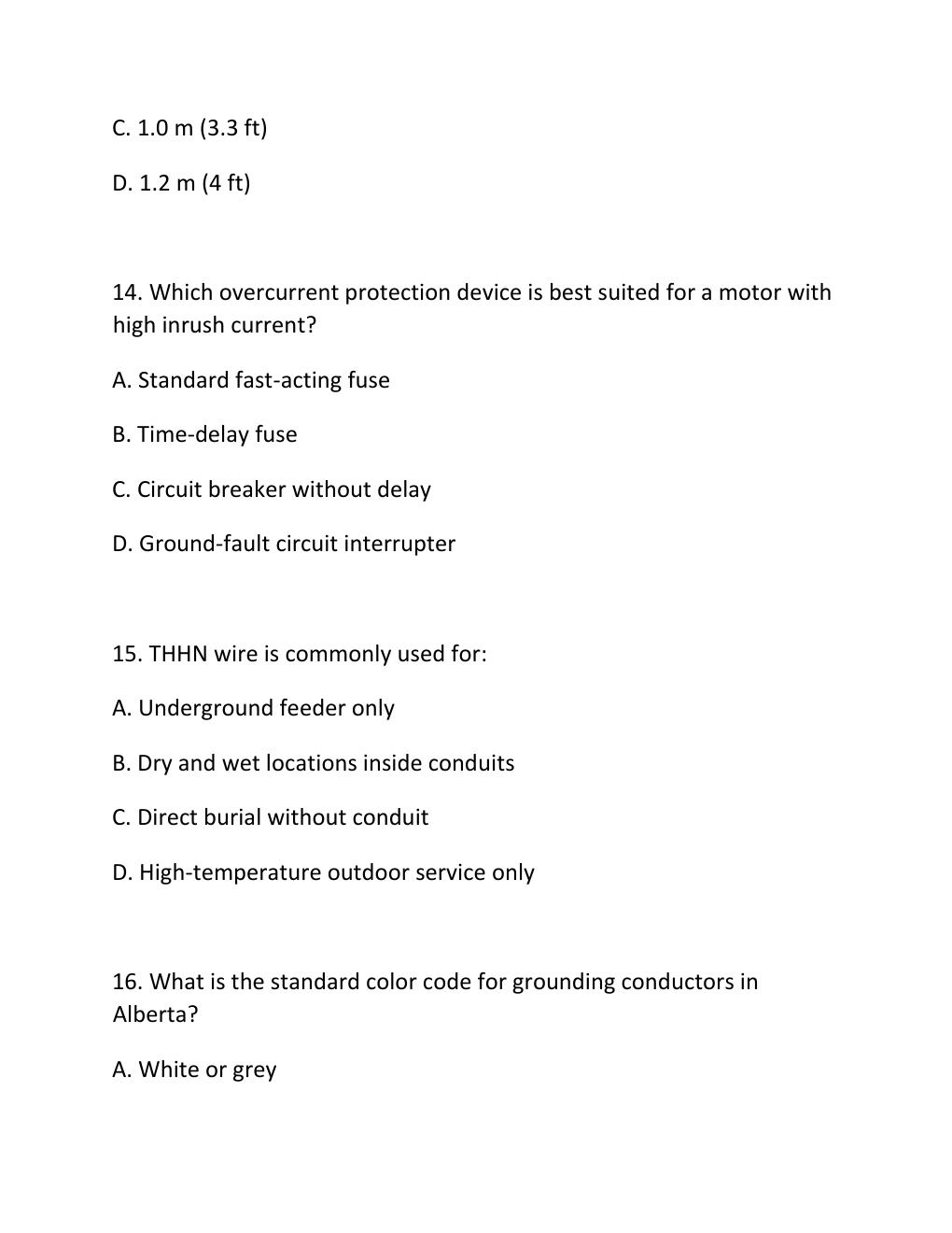 Preview page 6 of Alberta master electrician certification exam actual 2026-2027 high yield practice questions