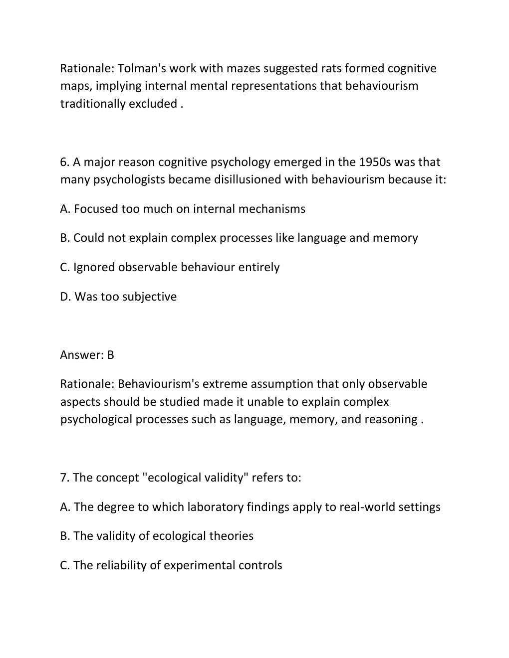 Preview page 4 of Pyc3703 exam pack past papers questions and answers