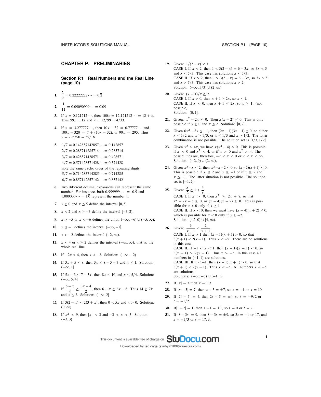 Preview page 4 of INSTRUCTOR’S SOLUTIONS MANUAL Calculus Ninth Edition Robert A. Adams, Christopher Essex