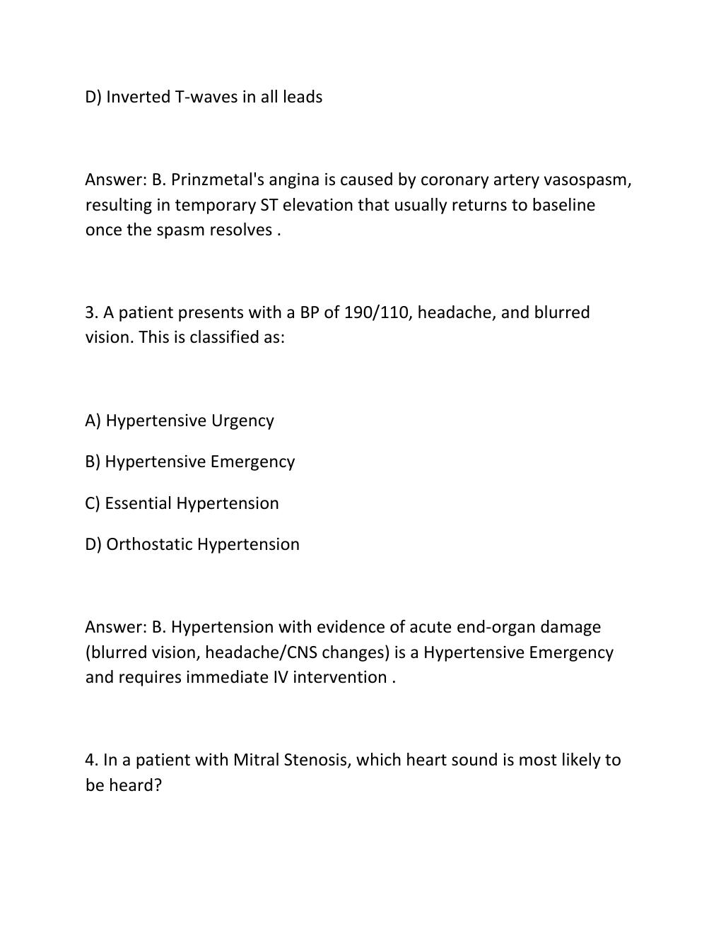 Preview page 2 of PCCN (Progressive Care Certified Nurse) Final Exam Practice