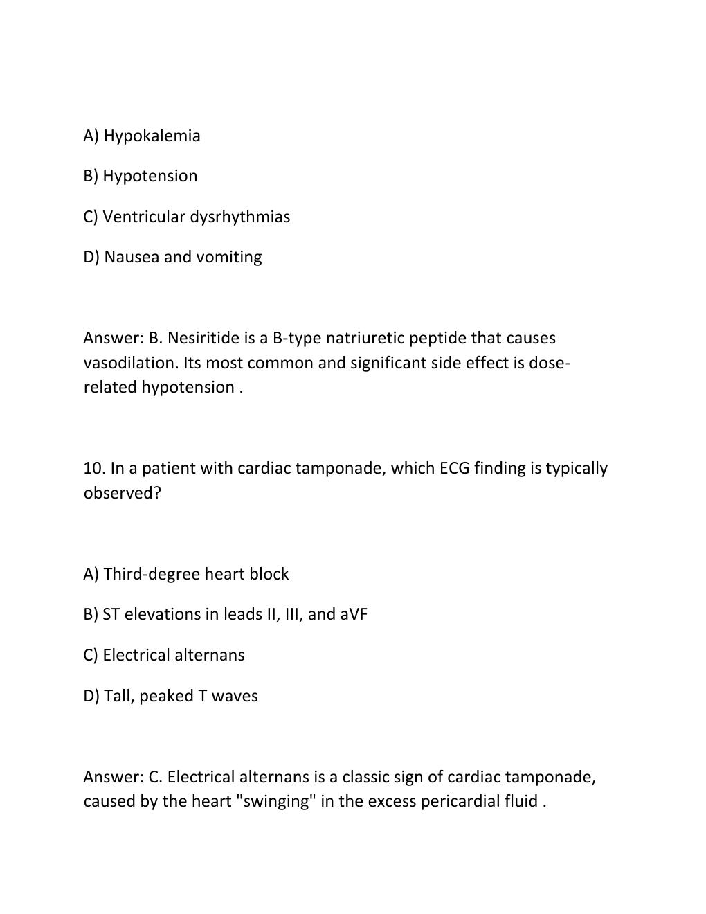 Preview page 6 of PCCN (Progressive Care Certified Nurse) Final Exam Practice