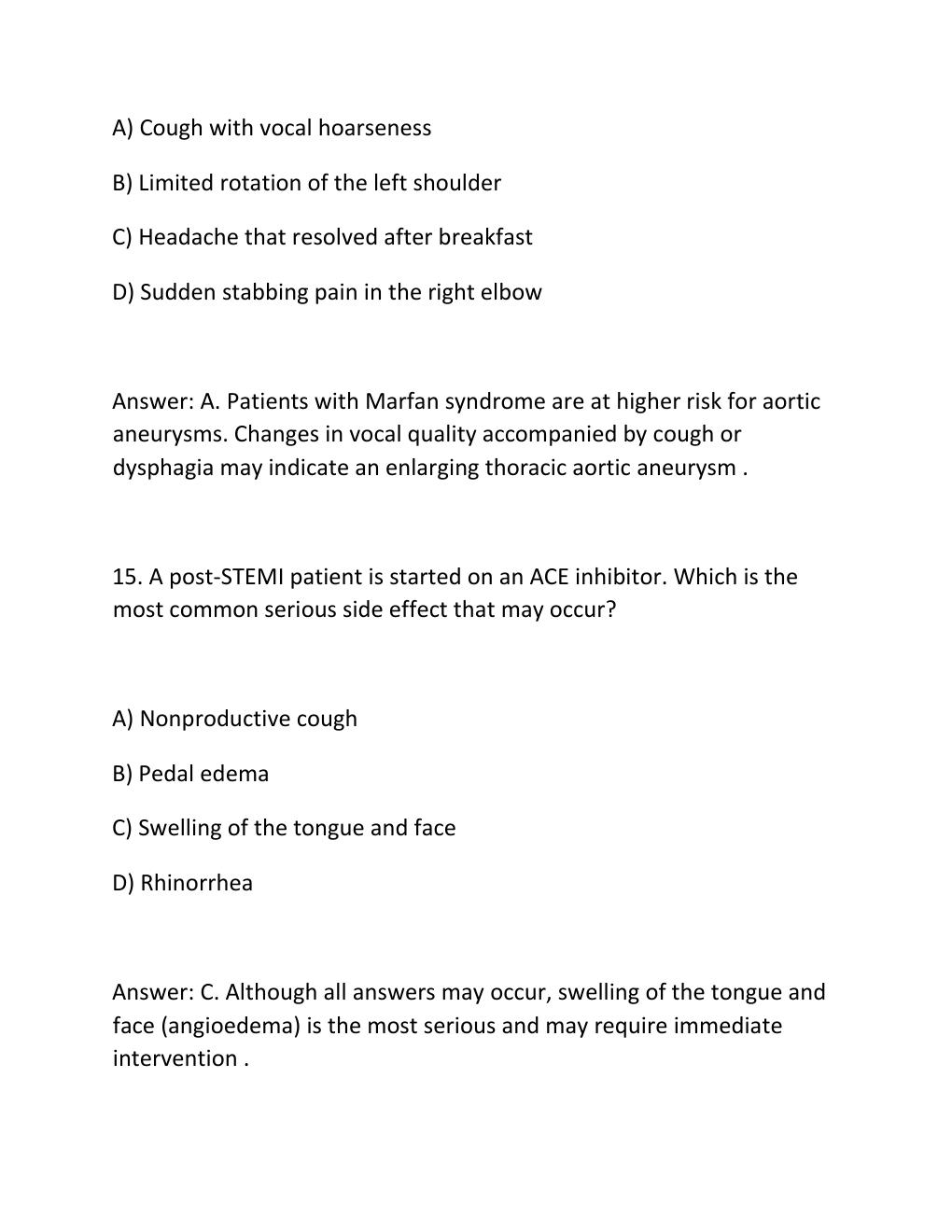 Preview page 9 of PCCN (Progressive Care Certified Nurse) Final Exam Practice