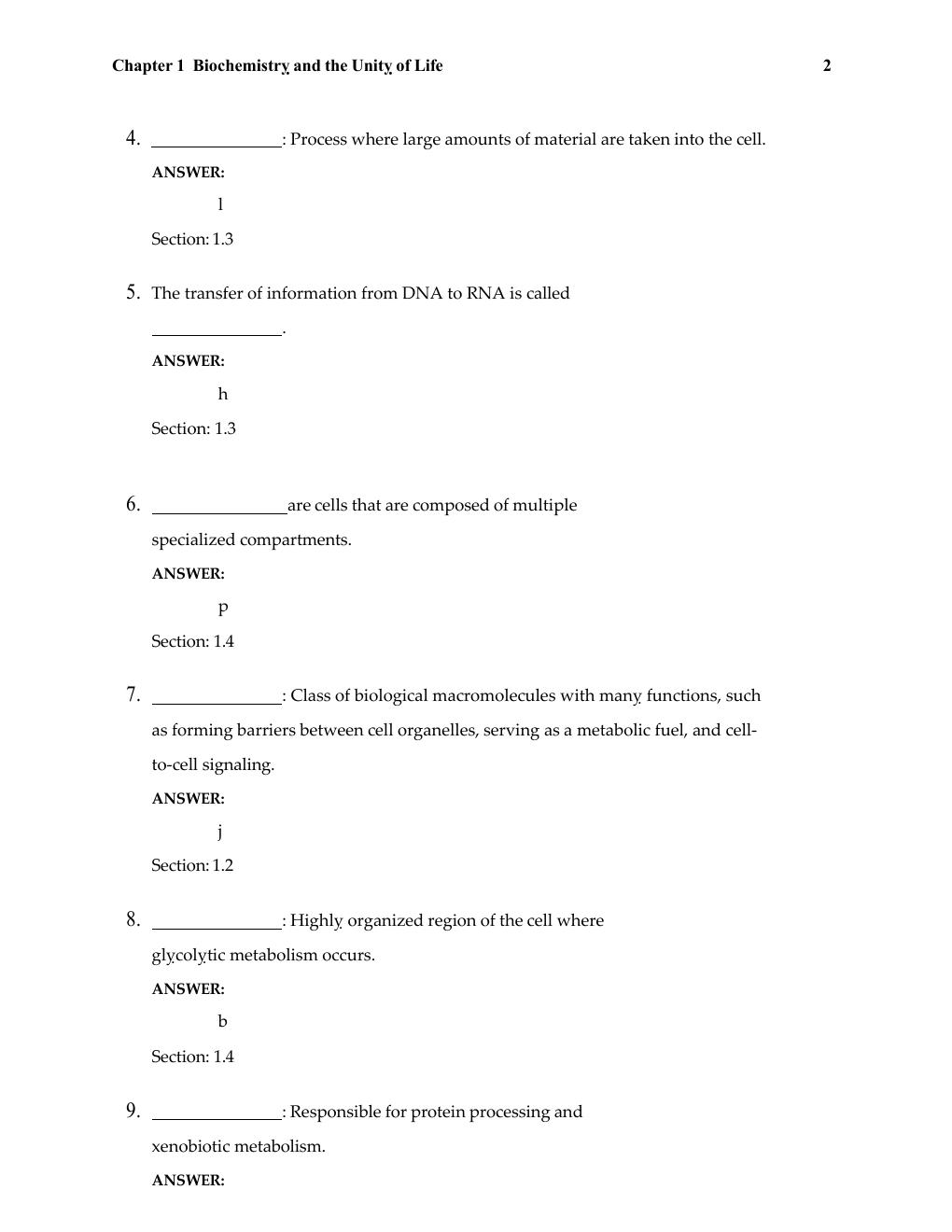 Preview page 6 of BIOCHEMISTRYASHORTCOURSE4 TH Edition By John Tymoczko