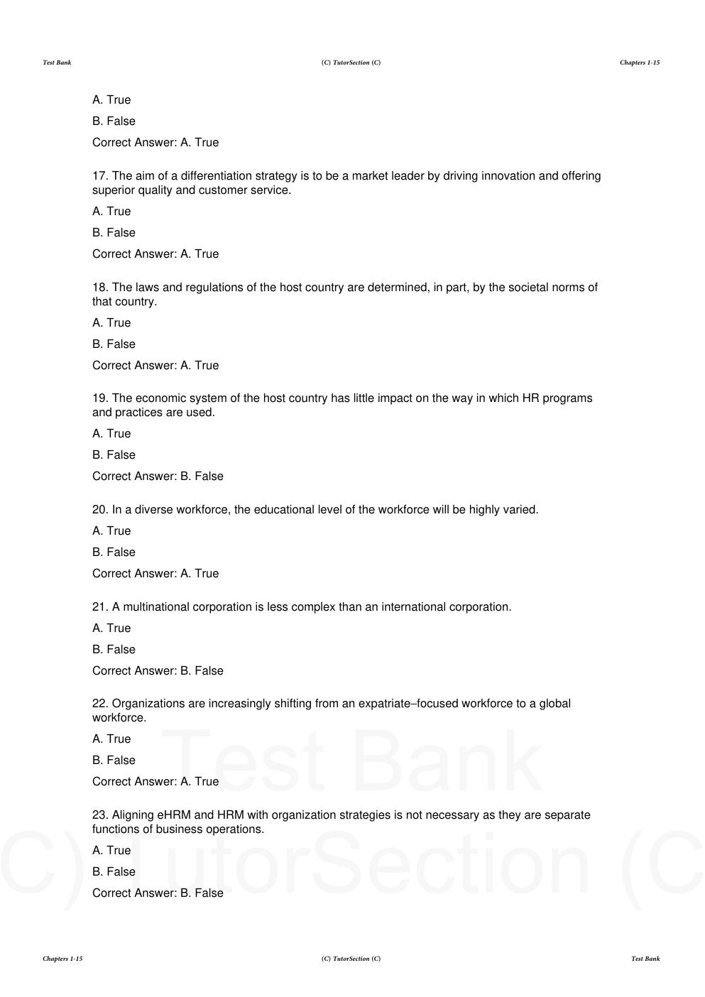 Preview page 10 of Test Bank for Human Resource Information Systems Basics, Applications, and Future Directions 6th Edition By Richard John