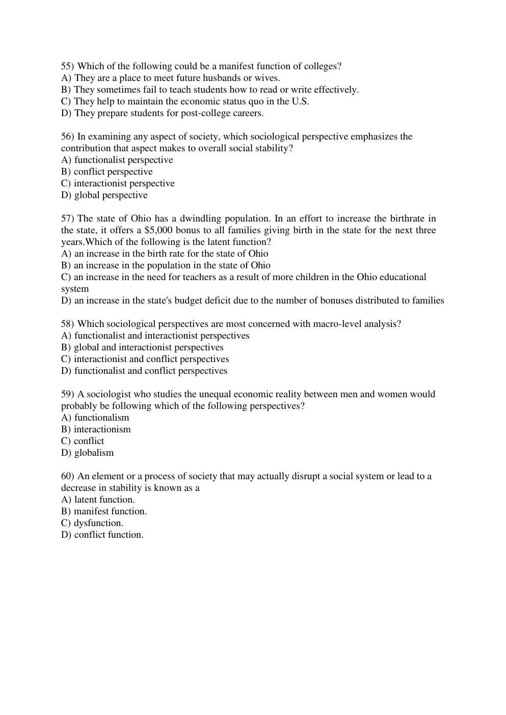 Preview page 9 of Sociology in Modules 6 th ed by Schaefer Test Bank