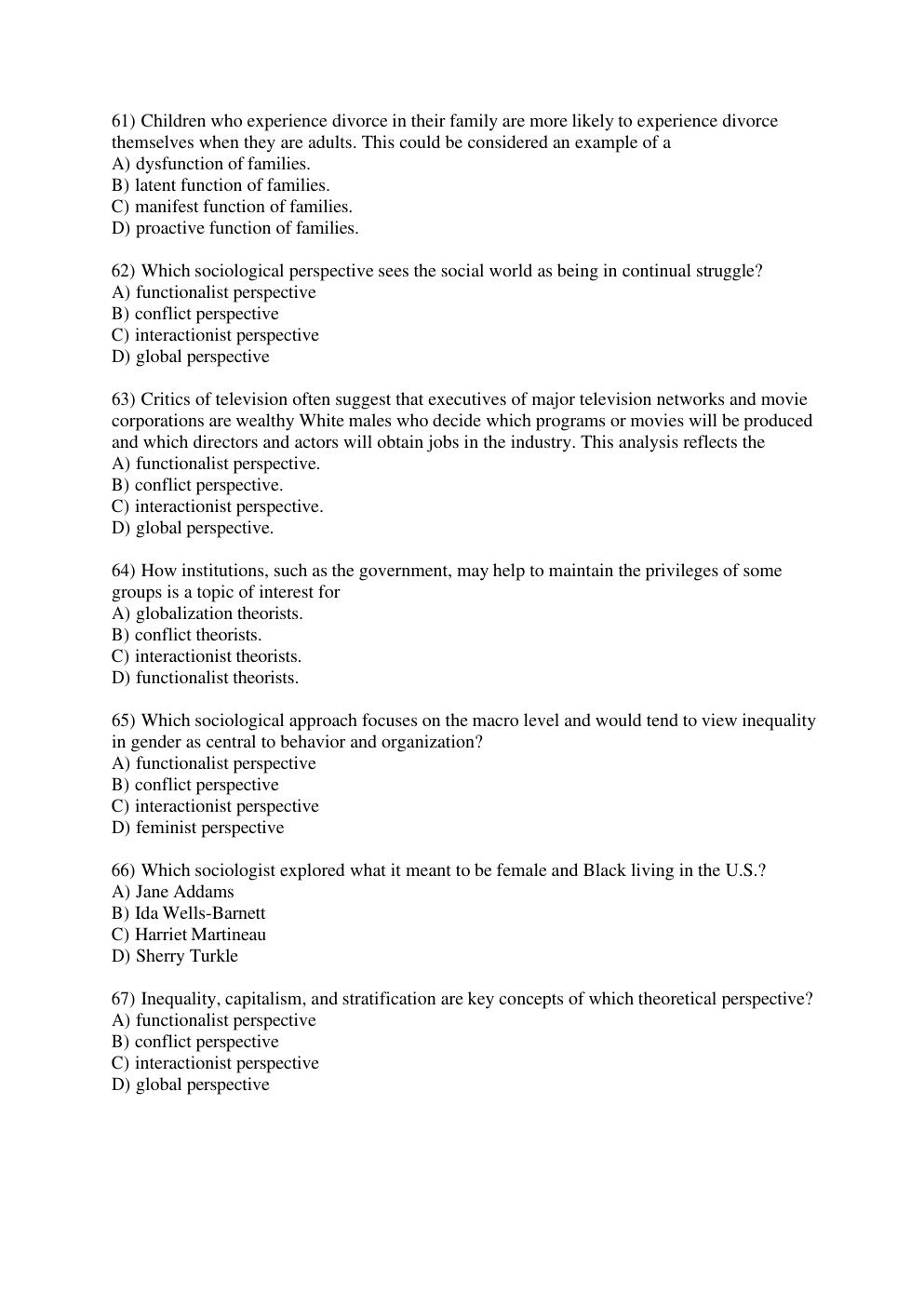Preview page 10 of Sociology in Modules 6 th ed by Schaefer Test Bank