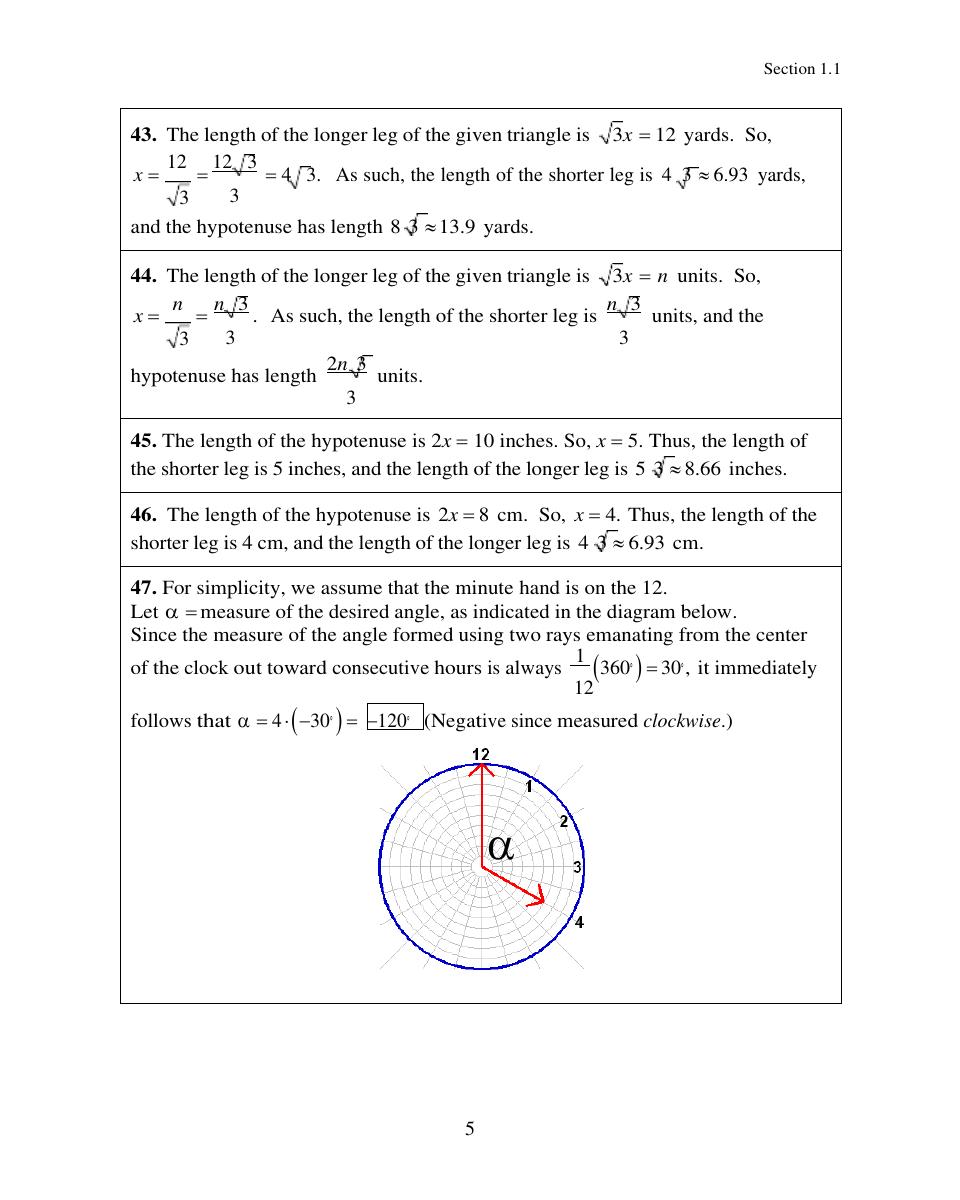 Preview page 5 of Solution Manual for Trigonometry, 5th Edition by Cynthia Y. Young