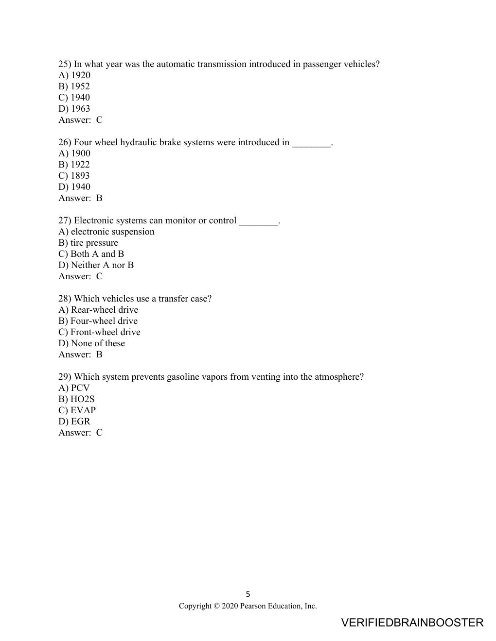 Preview page 5 of Test Bank For Automotive Technology, 6th Edition (Halderman)