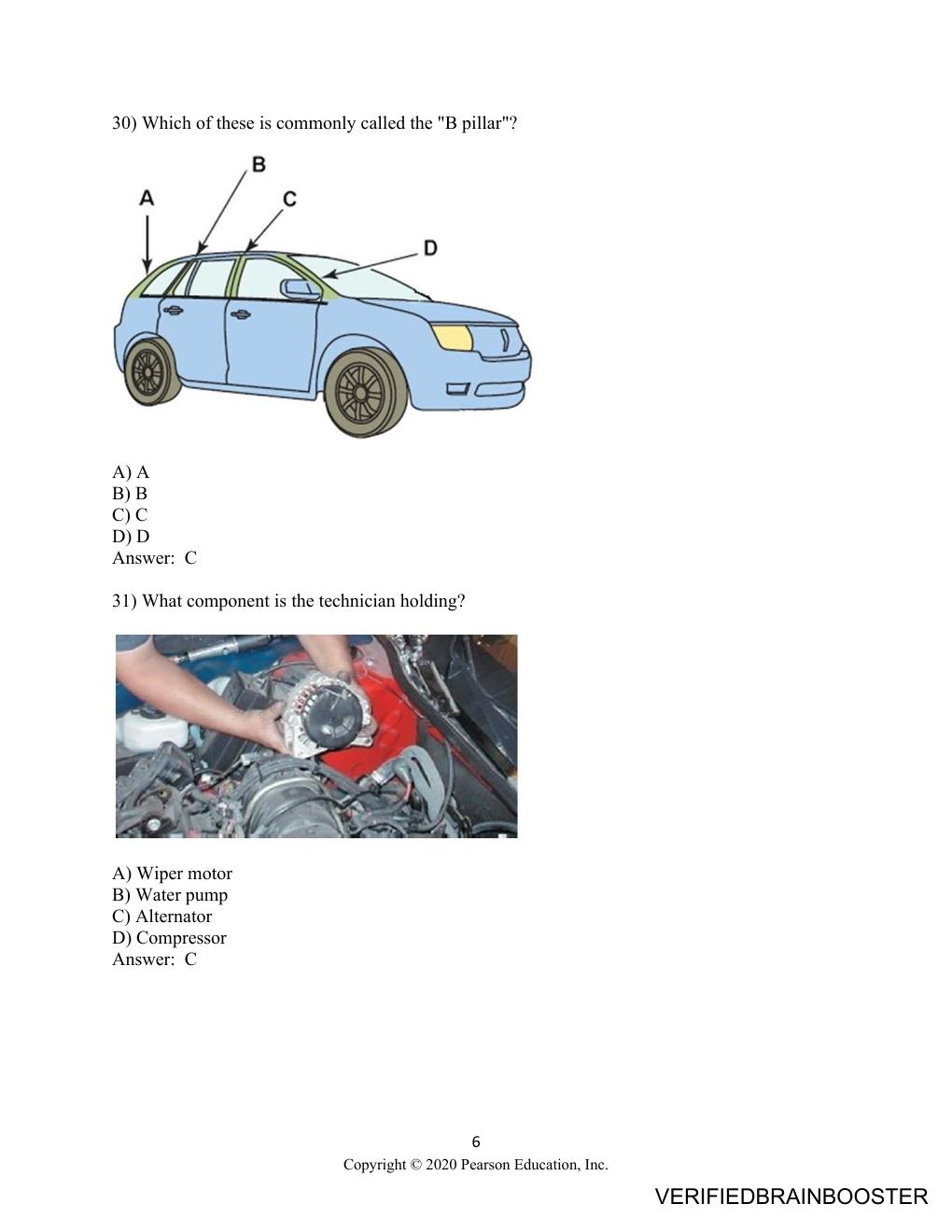 Preview page 6 of Test Bank For Automotive Technology, 6th Edition (Halderman)