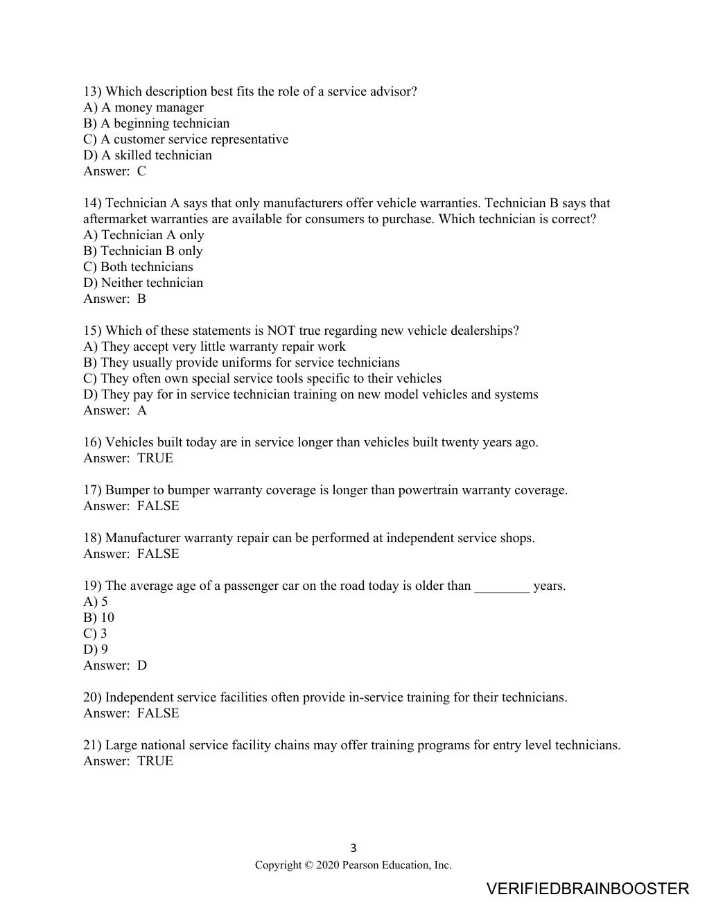 Preview page 9 of Test Bank For Automotive Technology, 6th Edition (Halderman)