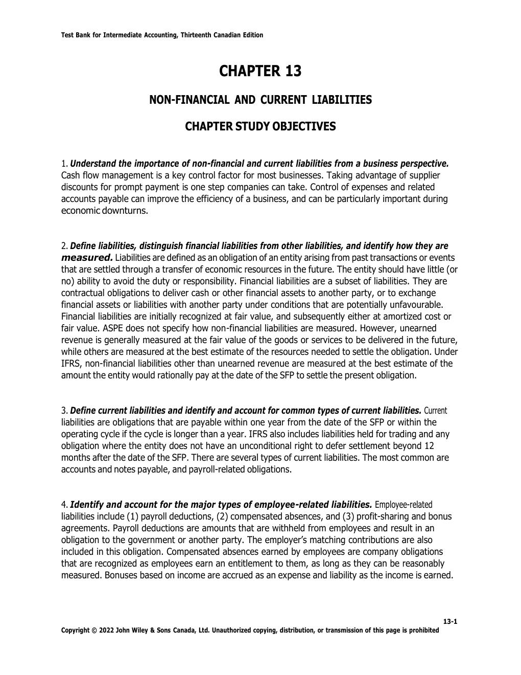 Preview page 3 of test bank for Solution Manuals For Intermediate Accounting Volume 2, 13th Canadian Edition