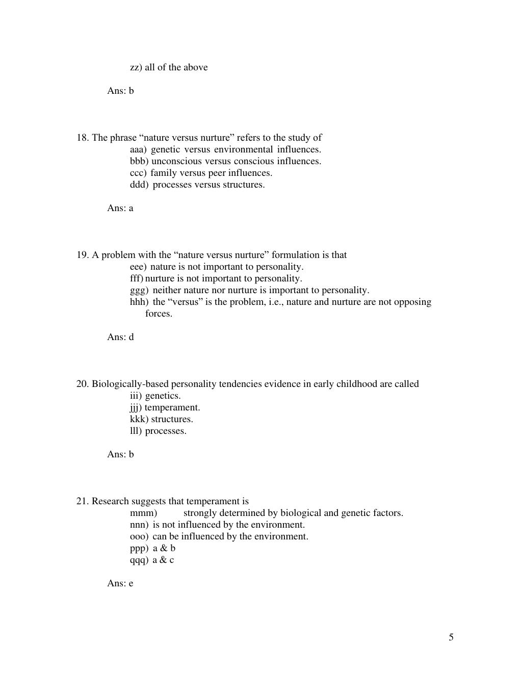 Preview page 6 of Test Bank & Solution Manual for Personality, 14th Edition By Daniel Cervone Chapter: Chapter 01: Personality Theory: Fro