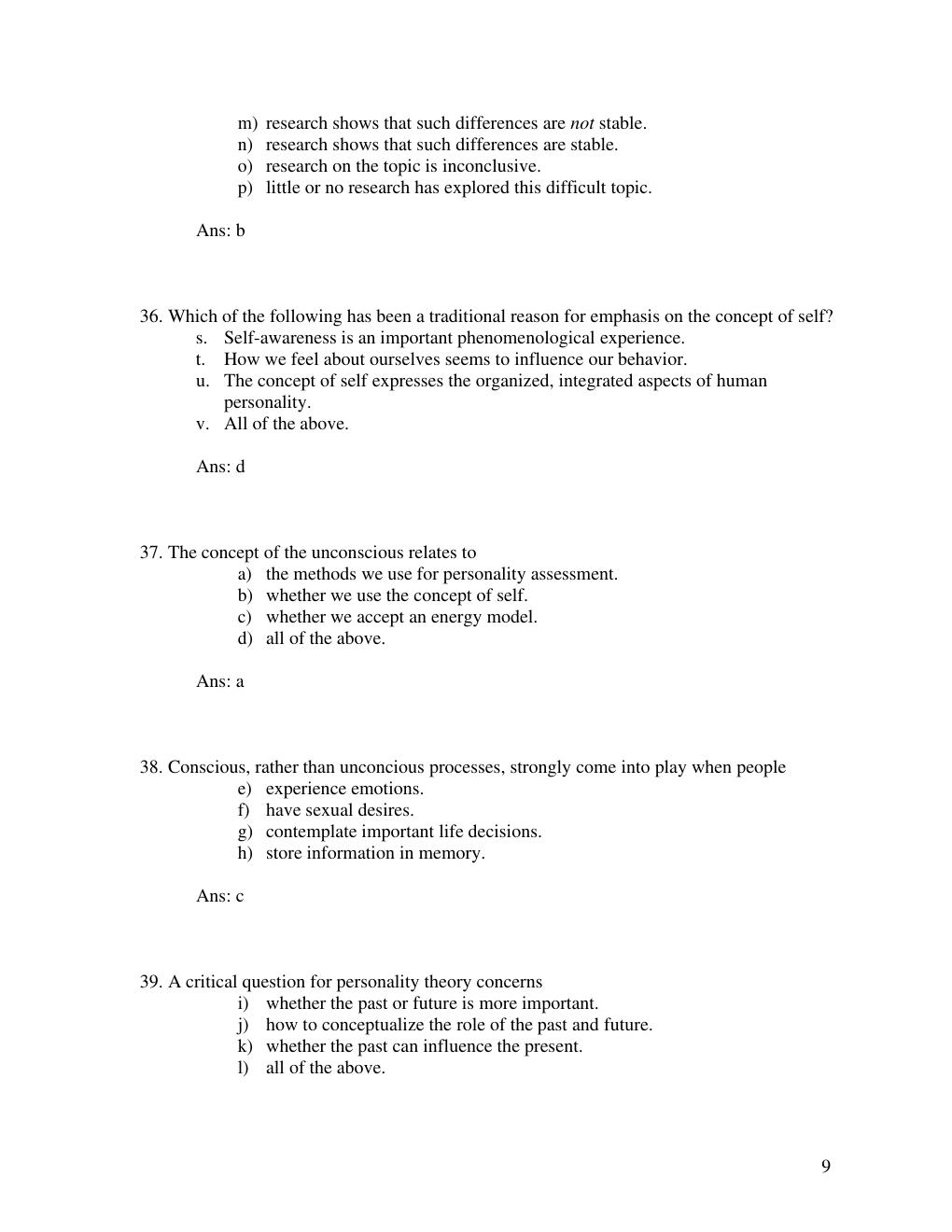 Preview page 10 of Test Bank & Solution Manual for Personality, 14th Edition By Daniel Cervone Chapter: Chapter 01: Personality Theory: Fro