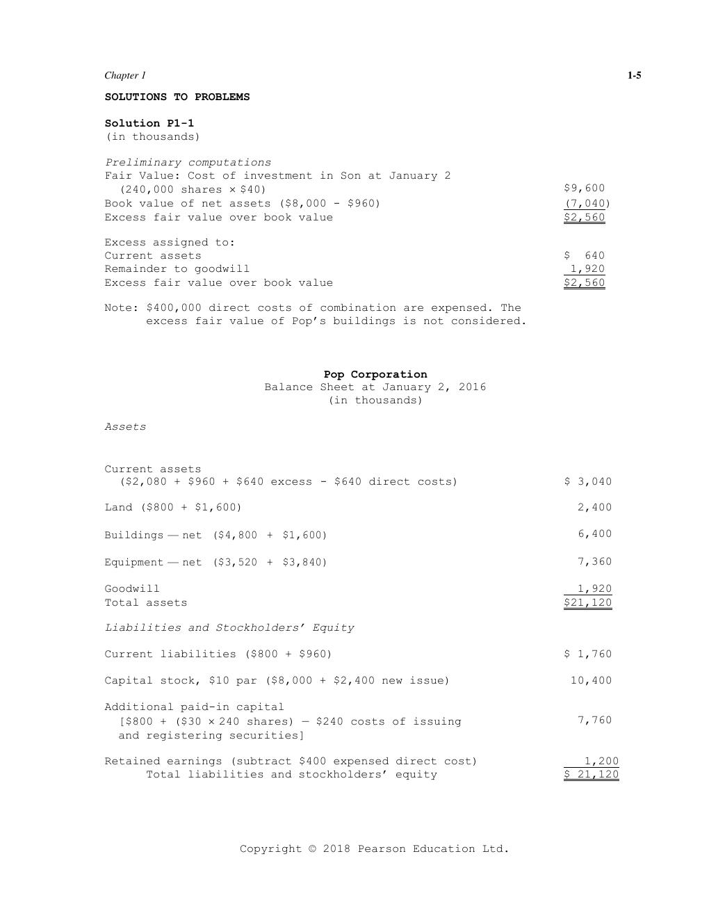 Preview page 6 of Chapter 1 Solution Manual & Test Bank for Advanced Accounting, Global Edition 13th Edition by Joseph Anthony BUSINESS CO