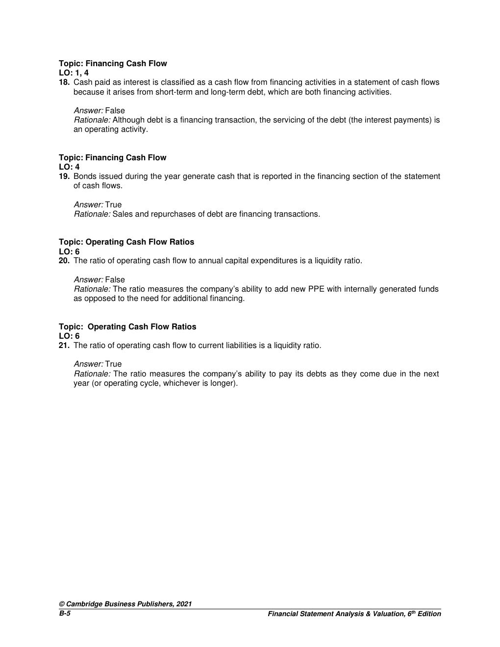 Preview page 6 of Solution Manual for Financial Statement Analysis & Valuation, 6th edition By Peter D. Easton