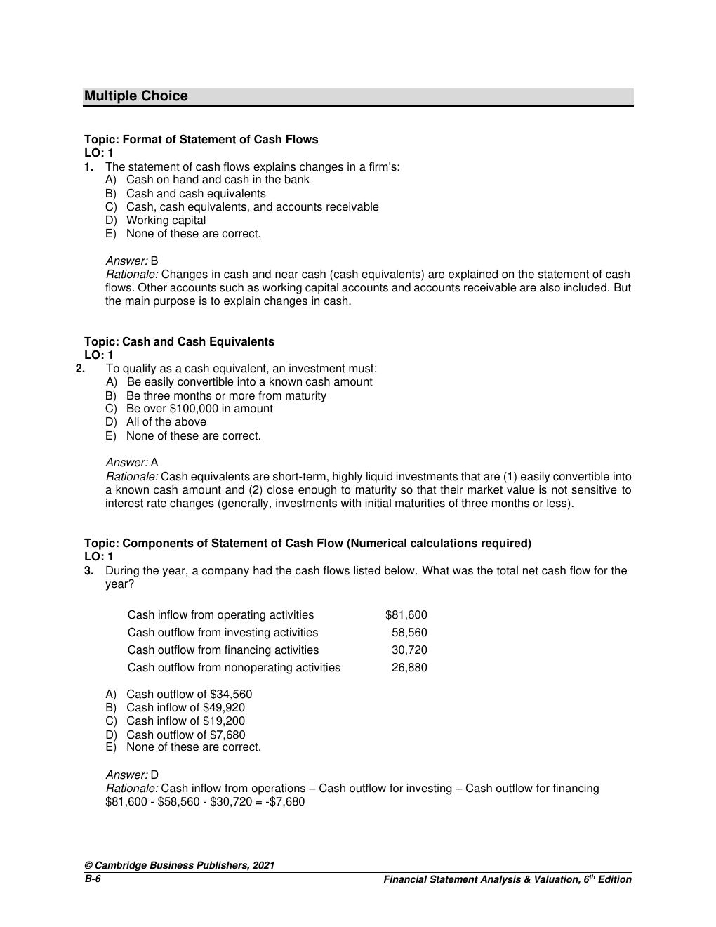 Preview page 7 of Solution Manual for Financial Statement Analysis & Valuation, 6th edition By Peter D. Easton